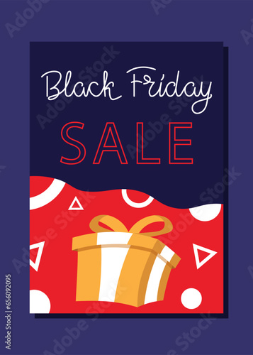 Black Friday Sale. Flyer, Banner Concept. Flat Style Vector Illustration