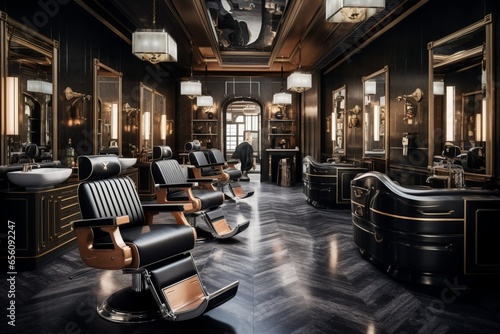 Setting up a classy hair salon for men Geneerative Ai