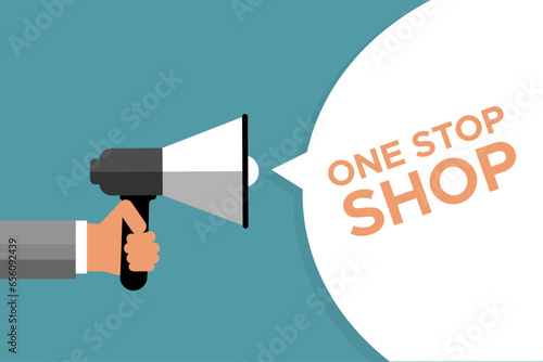 Trendy ones stop shop vector label
