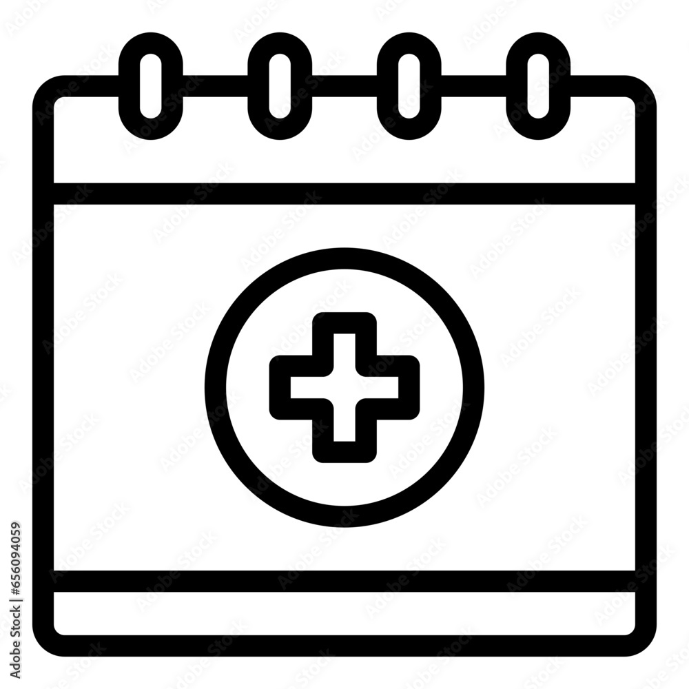 Calendar check up control medical icon Calendar check up control medical icon