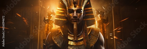 Fototapeta Amun - The egyptian god of creation.generative ai