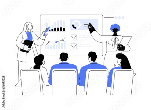 Business presentation abstract concept vector illustration.