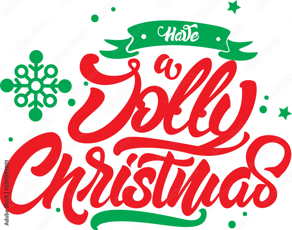 Naklejka premium Have a jolly christmas | Christmas Design | Merry Christmas