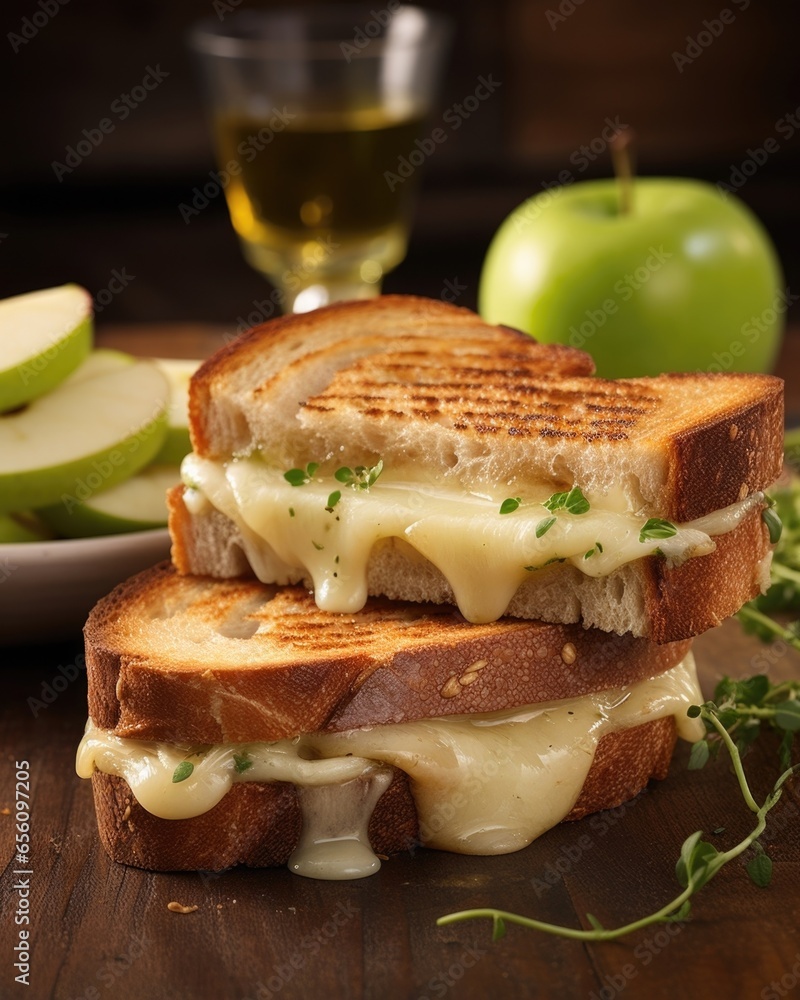 This vegetarianfriendly grilled cheese showcases a delightful blend of