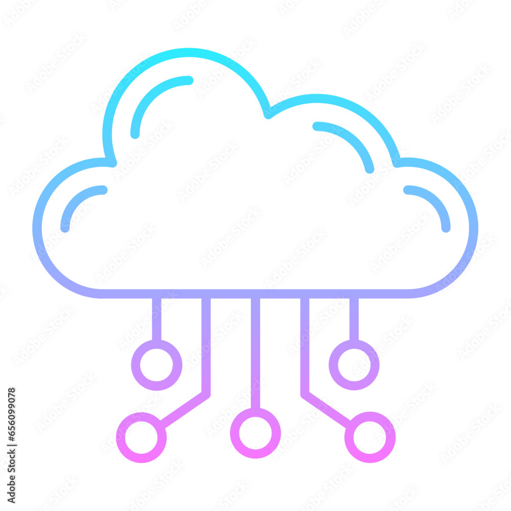 Cloud Technology Gradient Icon Cloud Technology Gradient Icon