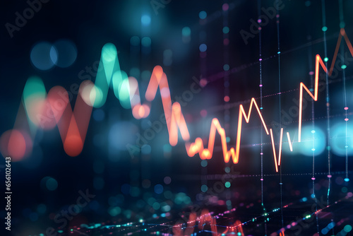Abstract of a stock market investment trading chart background. financial candlestick, technology, Economy, business