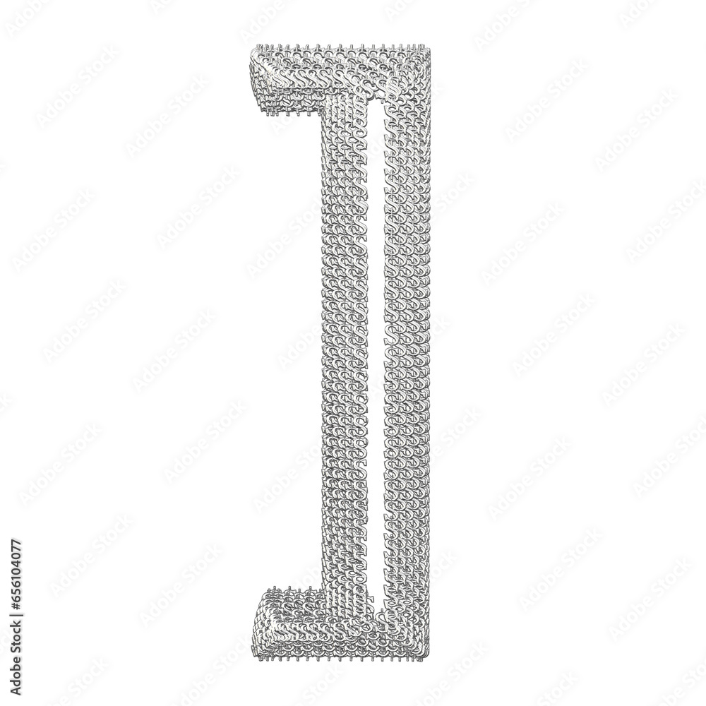 Symbol made of silver dollar 3d signs Symbol made of silver dollar 3d signs