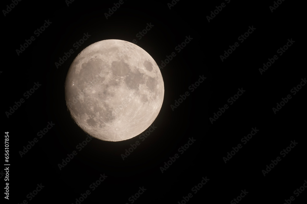 Full moon on black background Full moon on black background