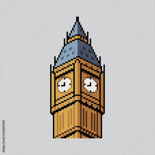 Pixel art illustration Big Ben. Pixelated Big Ben. Big Ben Tower landmark icon pixelated
for the pixel art game and icon for website and video game. old school retro.