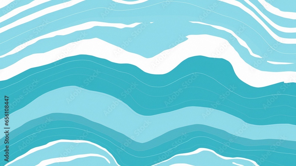blue background with waves seamless pattern