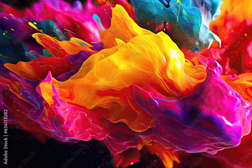 colorful splash background Generative Ai