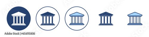 Bank icon vector. Bank sign and symbol, museum, university