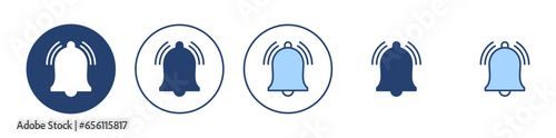 Bell icon vector. Notification sign and symbol for web site design