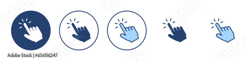 Hand click icon vector. pointer sign and symbol. hand cursor icon