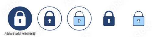 Lock icon vector. Padlock sign and symbol. Encryption icon. Security symbol