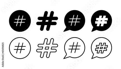 Hashtag icon vector. hashtag simbols