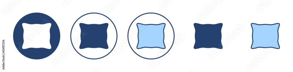 Pillow icon vector. Pillow sign and symbol. Comfortable fluffy pillow Pillow icon vector. Pillow sign and symbol. Comfortable fluffy pillow