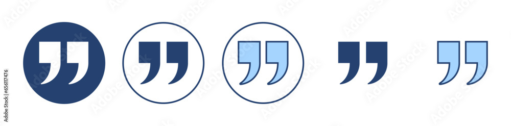 Quote icon vector. Quotation mark sign and symbol Quote icon vector. Quotation mark sign and symbol