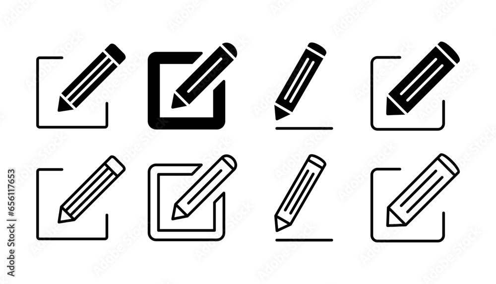 Edit icon vector. edit document sign and symbol. pencil Edit icon vector. edit document sign and symbol. pencil