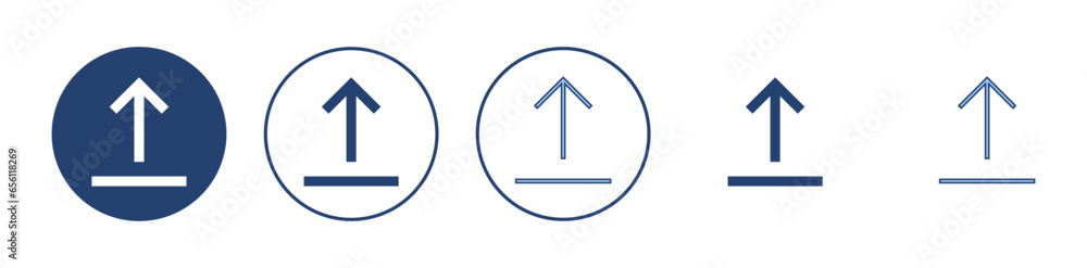 Upload icon vector. load data sign and symbol Upload icon vector. load data sign and symbol