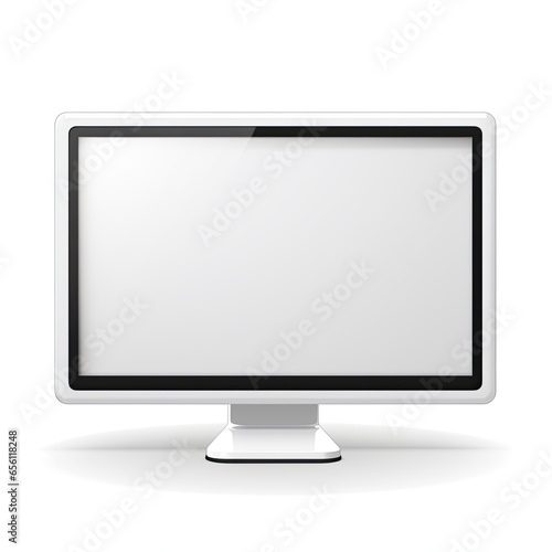 lcd monitor isolated on white