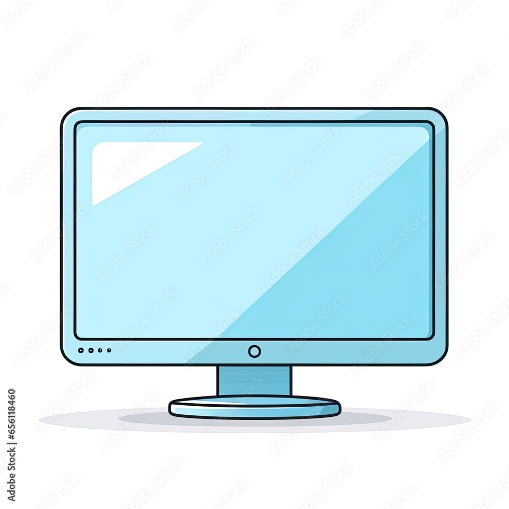 lcd monitor isolated on white lcd monitor isolated on white