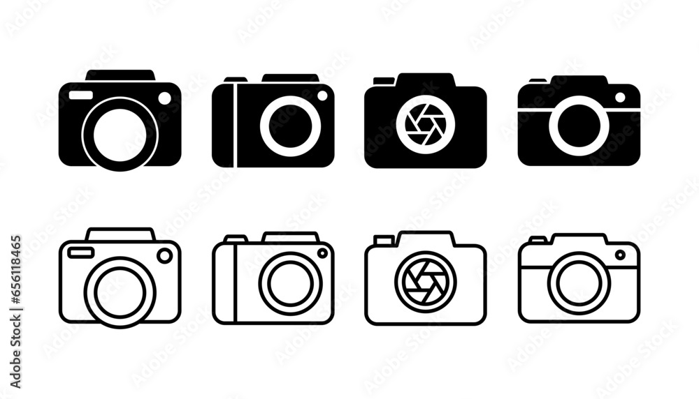 Camera Icon in trendy flat style isolated. Camera symbol web site design Camera Icon in trendy flat style isolated. Camera symbol web site design