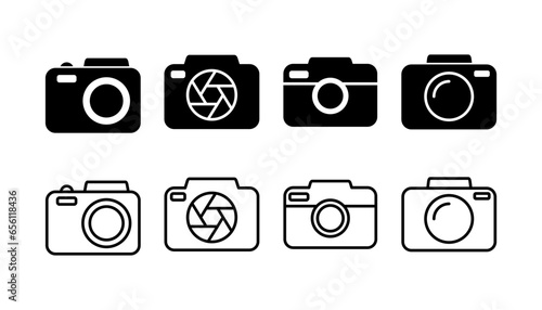 Camera Icon in trendy flat style isolated. Camera symbol web site design