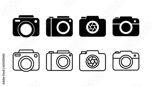 Camera Icon in trendy flat style isolated. Camera symbol web site design
