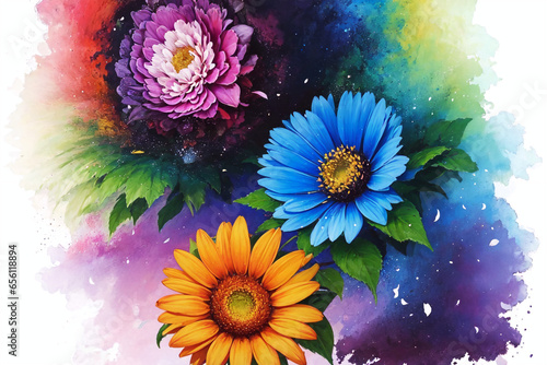flower painting artistic design