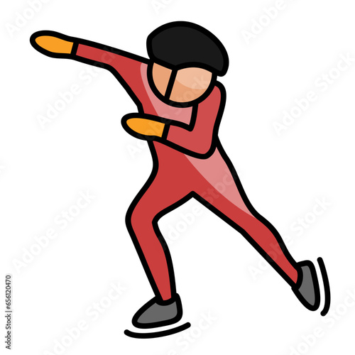 Speed Skating Icon
