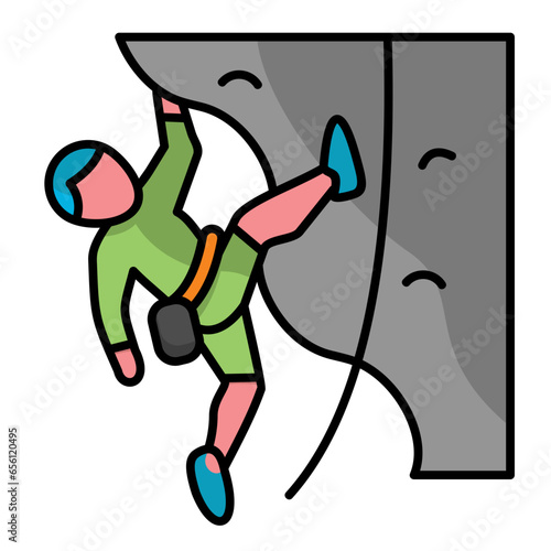 Rock Climbing Icon