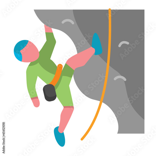 Rock Climbing Icon