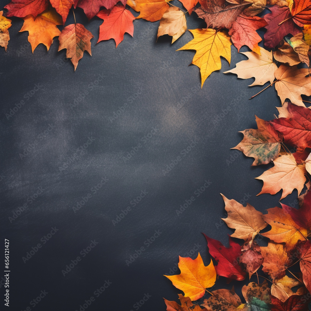 mockup Autumn leaves, image with copy space mockup Autumn leaves, image with copy space