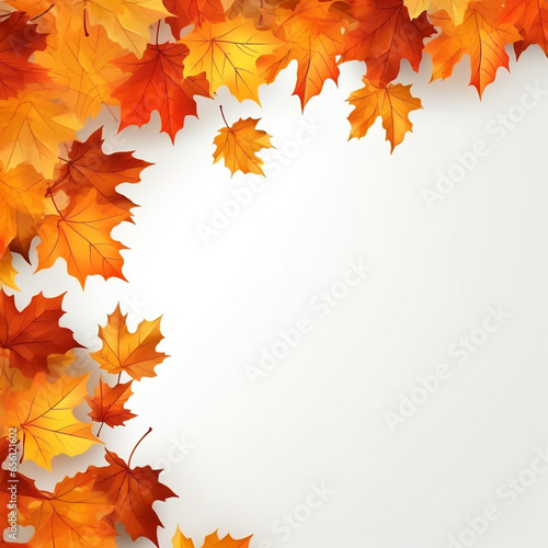 mockup Autumn leaves, image with copy space