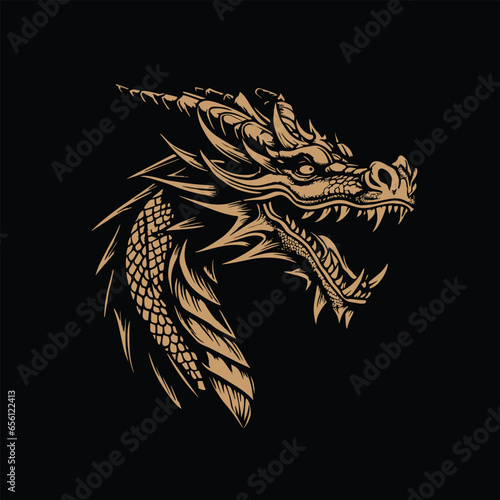  dragon mascot logo design vector