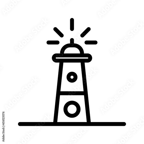 A lighthouse is a tower building with a light source at the top to help ships navigate