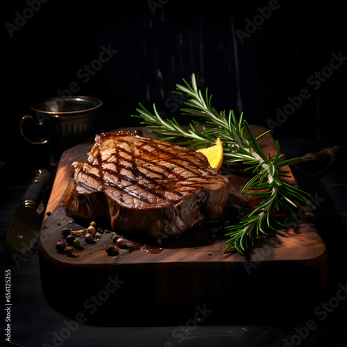 beef steak on a plate 
