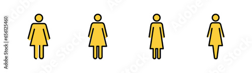 Female icon set for web and mobile app. woman sign and symbol