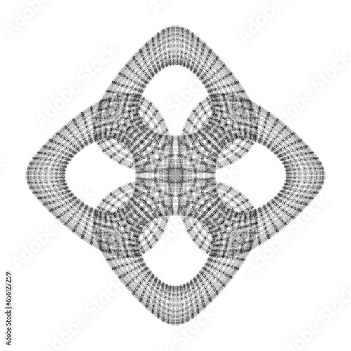 Abstract Geometric Shape Structure. Geometrical Construction Grid for Design. Futuristic Technology Style. Illustration. Mathematical Concept. 
