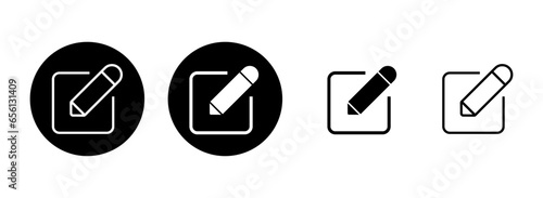 Edit icon set illustration. edit document sign and symbol. edit text icon. pencil. sign up