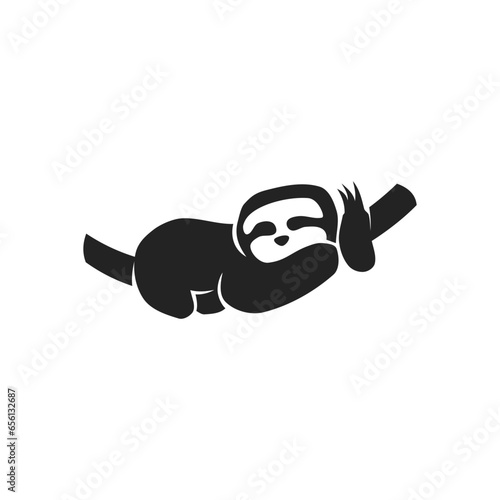sloth logo template Isolated. Brand Identity. Icon Abstract Vector graphic