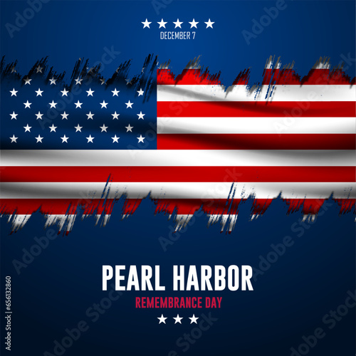 National Pearl Harbor Remembrance Day December 7 background Vector Illustration 