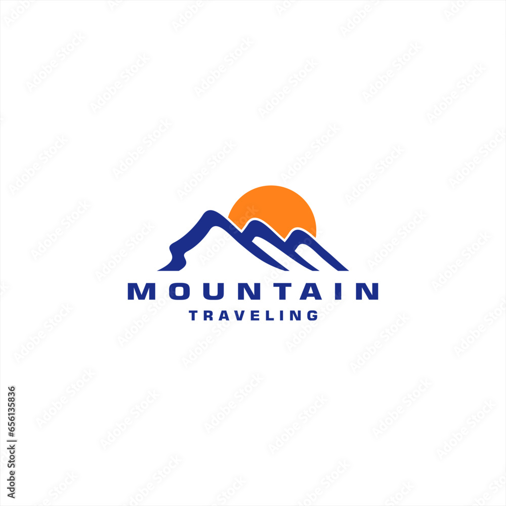 mountain vector design, open nature scenery, traveling and camping, holiday