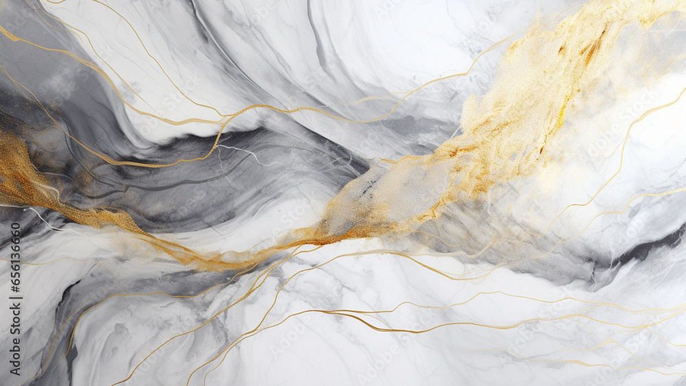 Obraz premium White and gold marble texture background design for your creative design