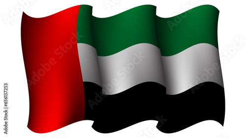 united arab emirates waving flag design vector illustration