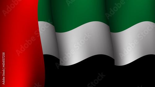 united arab emirates waving flag background design concept vector illustration