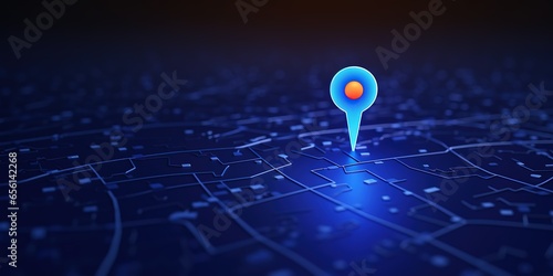 Blue Pin Marker 3D Model GPS Navigation Location Point