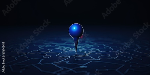 Blue Pin Marker 3D Model GPS Navigation Location Point
