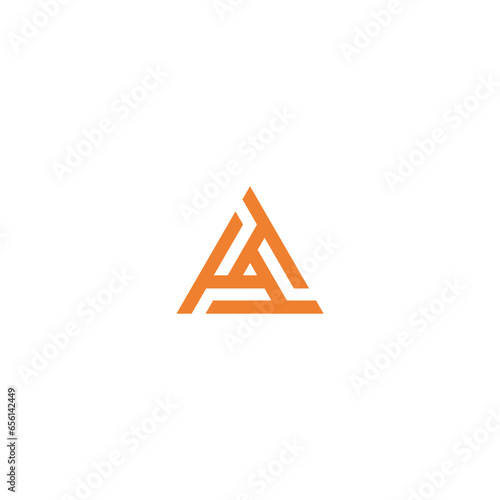 Minimalist logo design three letter t form a triangle